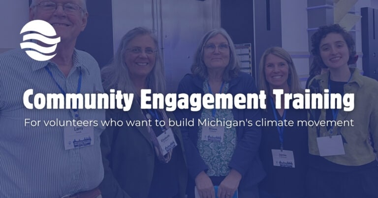 Michigan Climate Action Network logo for community engagement training event.