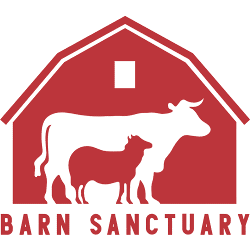 Barn Sanctuary logo, animal silhouettes and house outline, environmental conservation organization.