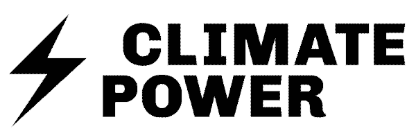 Climate Power logo with lightning bolt icon, representing energy and climate advocacy.