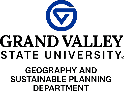 GVSU Grand Valley State University Geography and Sustainable Planning Department logo