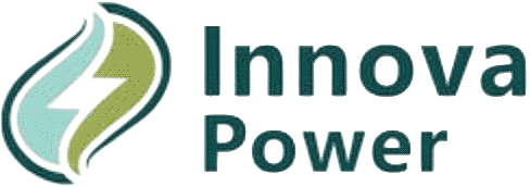 Innova Power logo, featuring a stylized leaf and lightning bolt design.